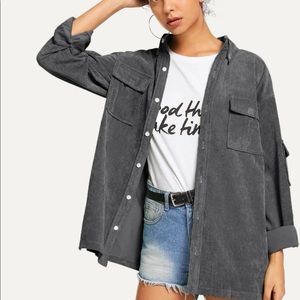 NEVER WORN! Shein Double Pocket Corduroy Coat